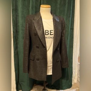 Black tweed with silver size XL zara blazer